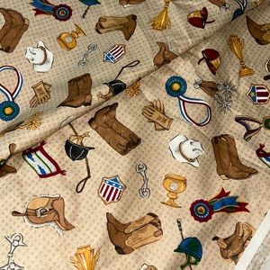 Cranston Print Works Company VIP Western Print Fabric ~ 7 1/2 yds